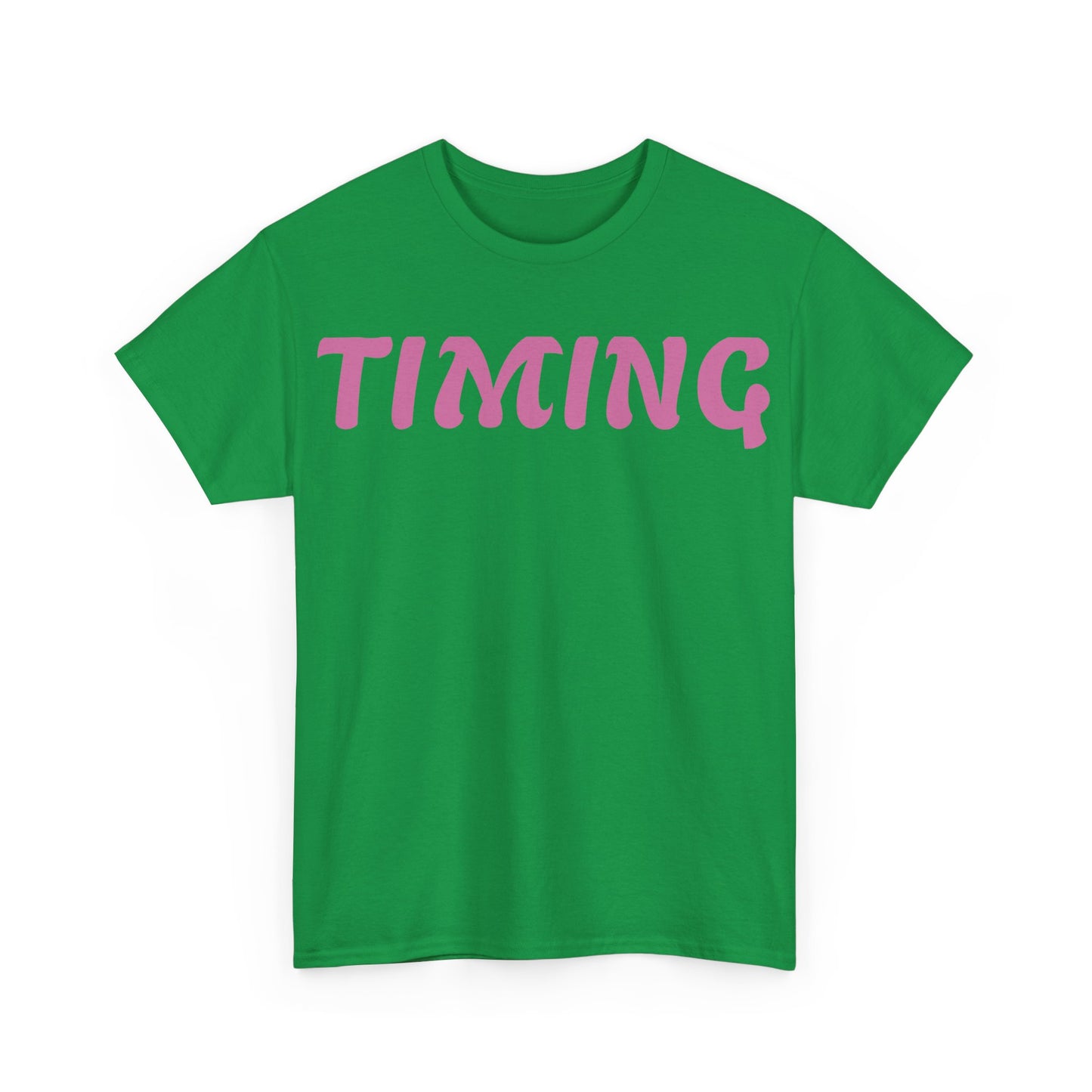 Unisex Heavy Cotton Tee - 'TIMING' Motivational T-Shirt for Everyday Inspiration