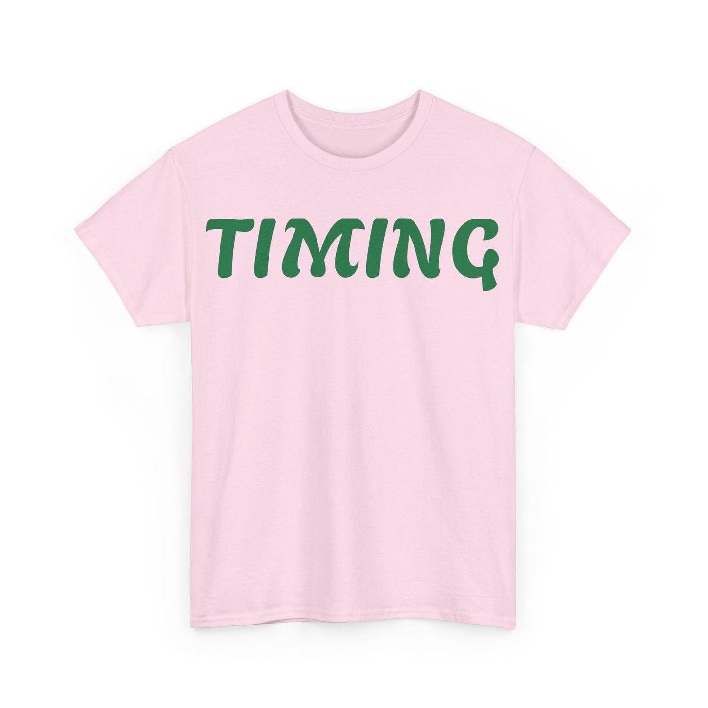 Unisex Heavy Cotton Tee - 'TIMING' Motivational T-Shirt for Everyday Inspiration