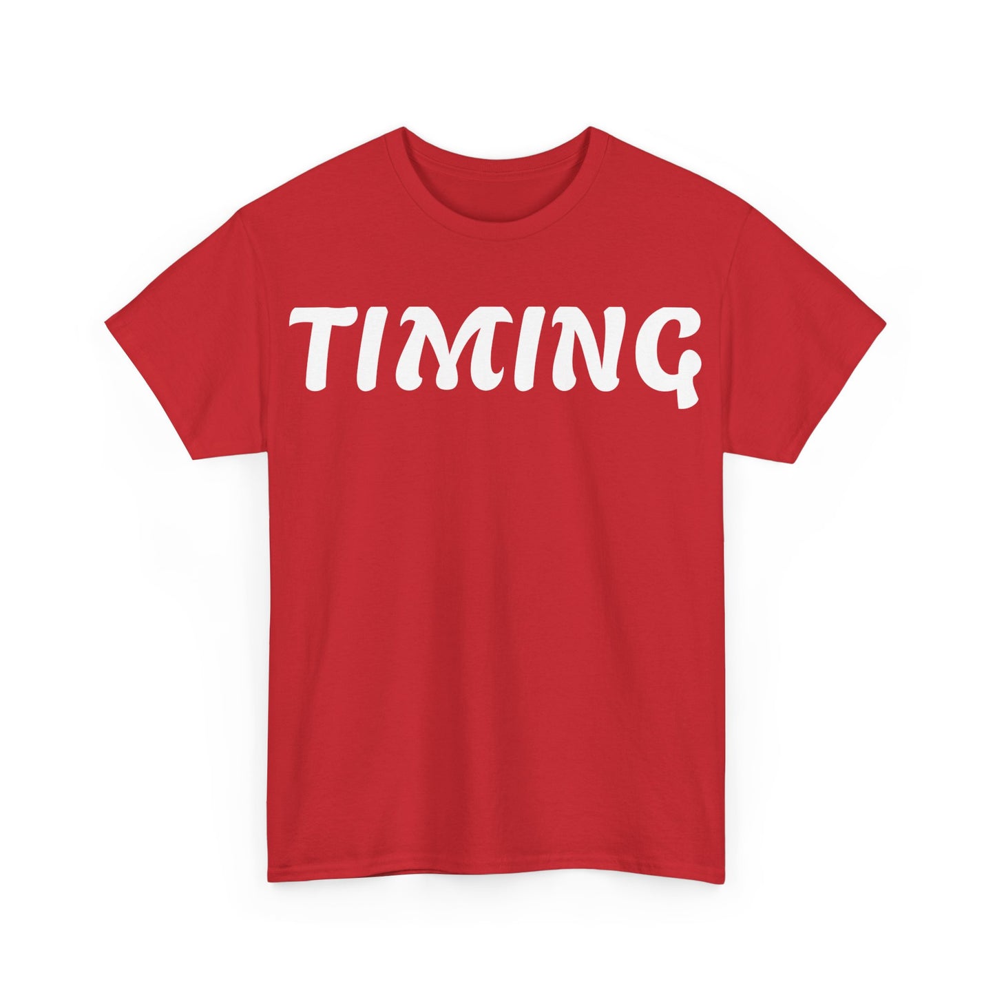 Unisex Heavy Cotton Tee - 'TIMING' Motivational T-Shirt for Everyday Inspiration