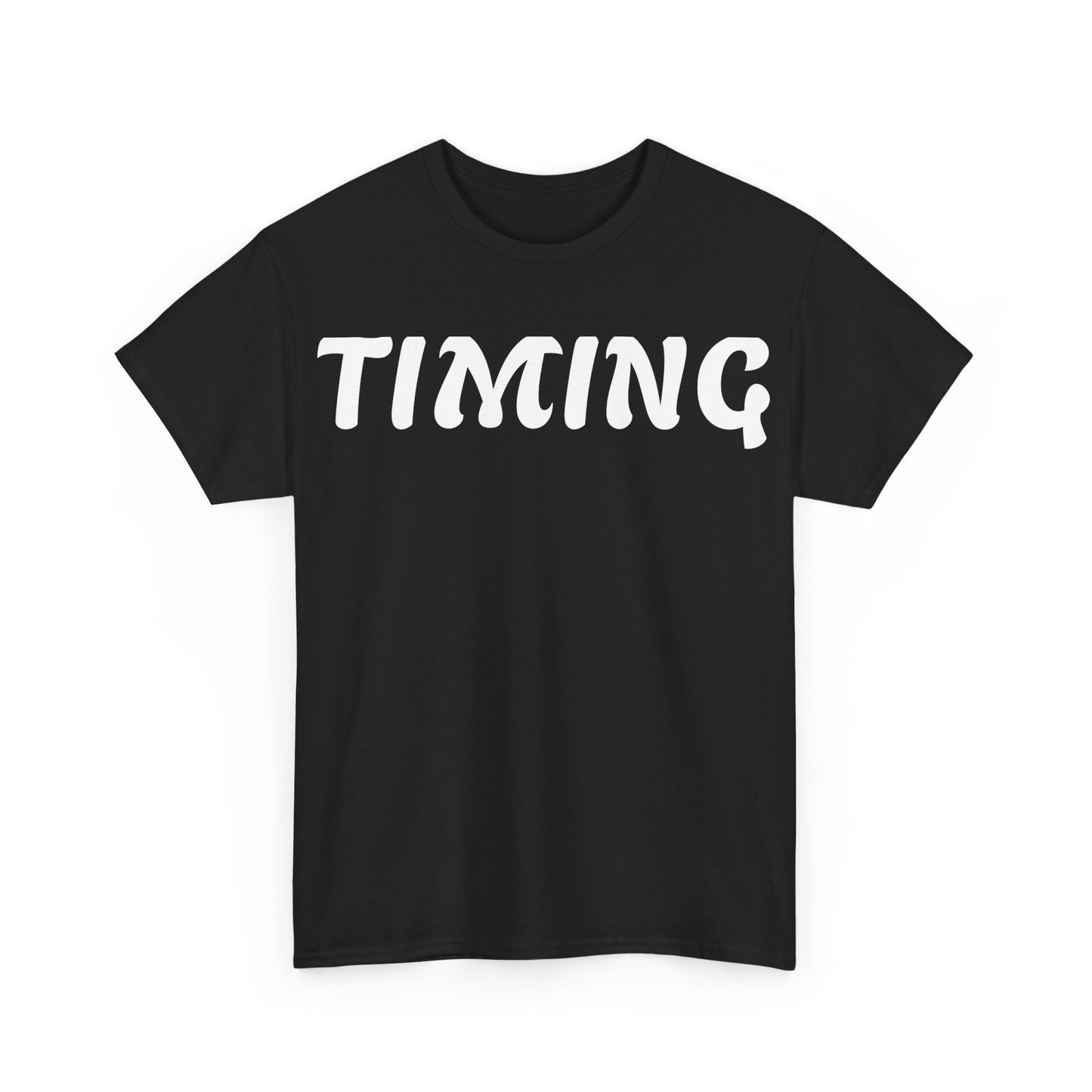 Unisex Heavy Cotton Tee - 'TIMING' Motivational T-Shirt for Everyday Inspiration