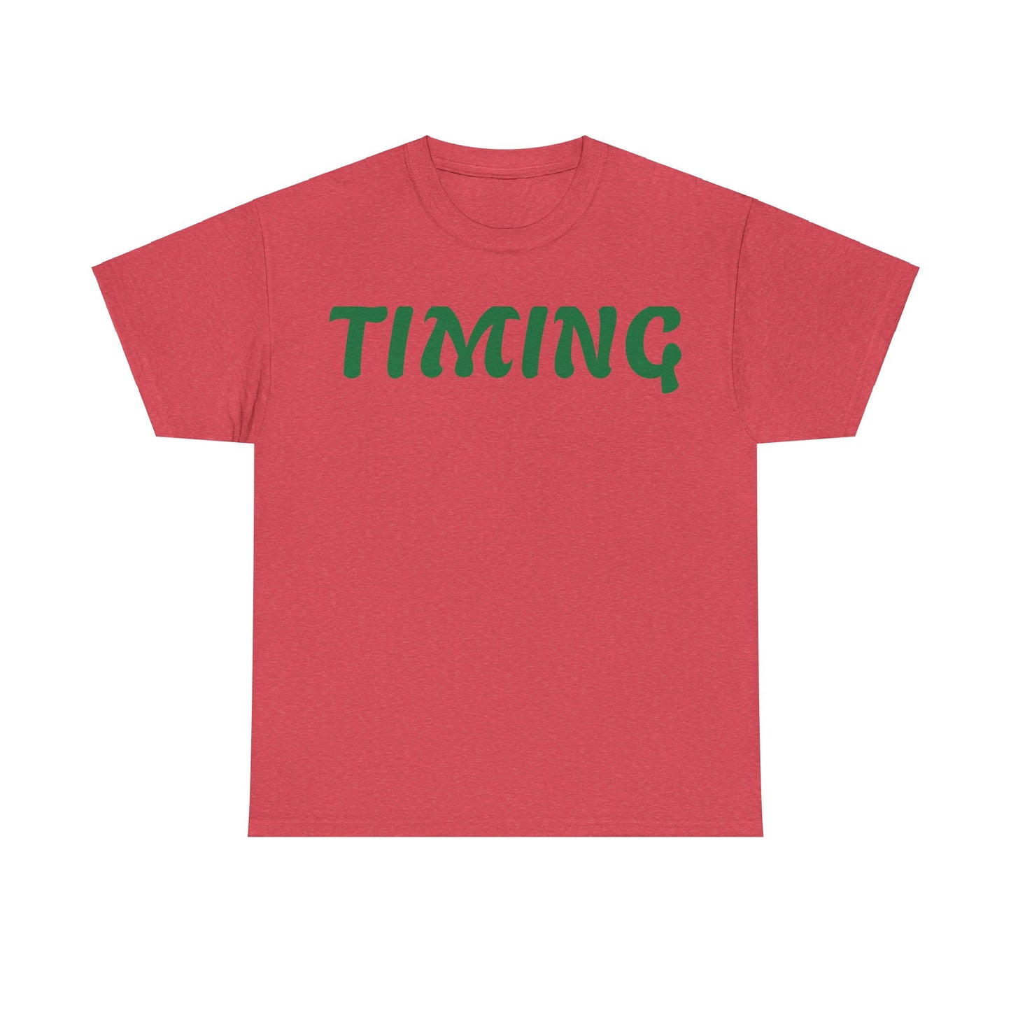 Unisex Heavy Cotton Tee - 'TIMING' Motivational T-Shirt for Everyday Inspiration