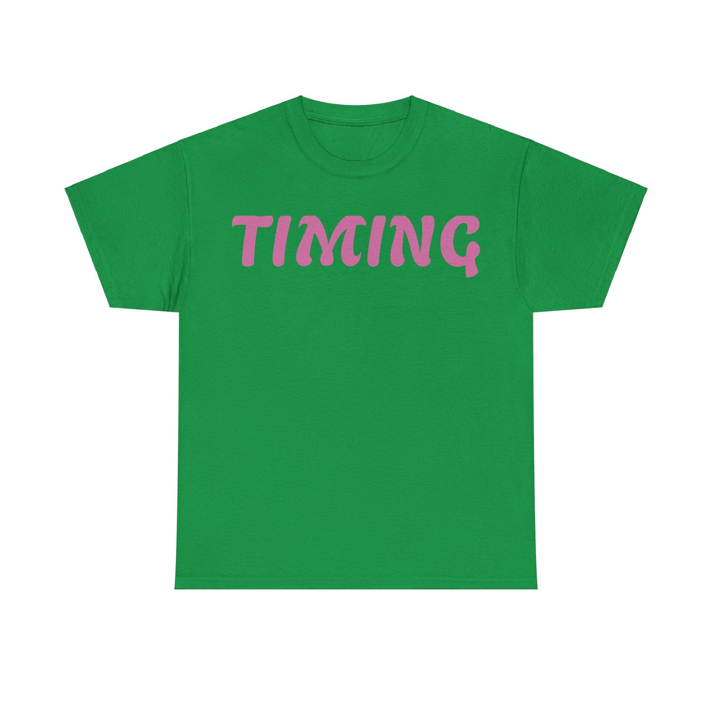 Unisex Heavy Cotton Tee - 'TIMING' Motivational T-Shirt for Everyday Inspiration