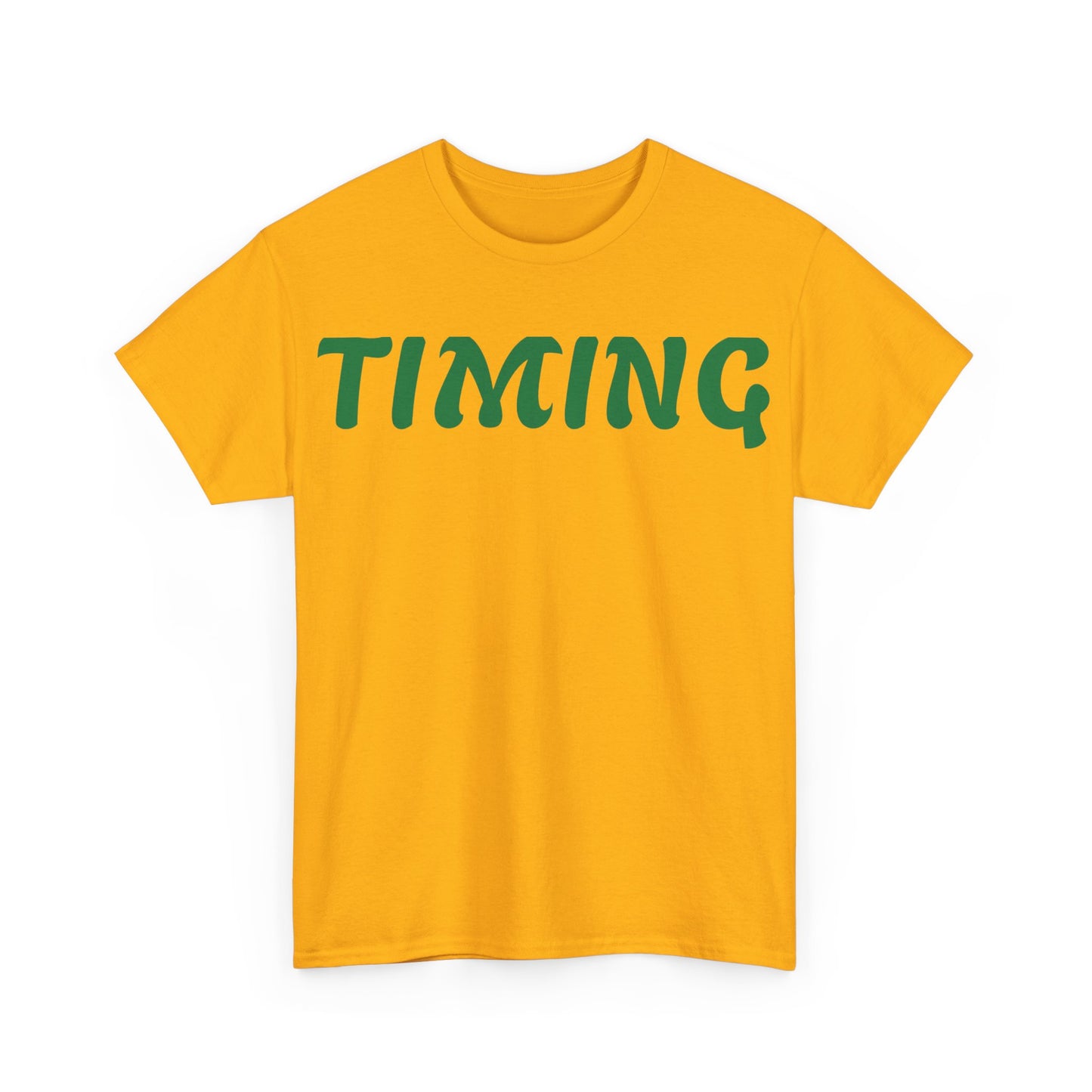 Unisex Heavy Cotton Tee - 'TIMING' Motivational T-Shirt for Everyday Inspiration