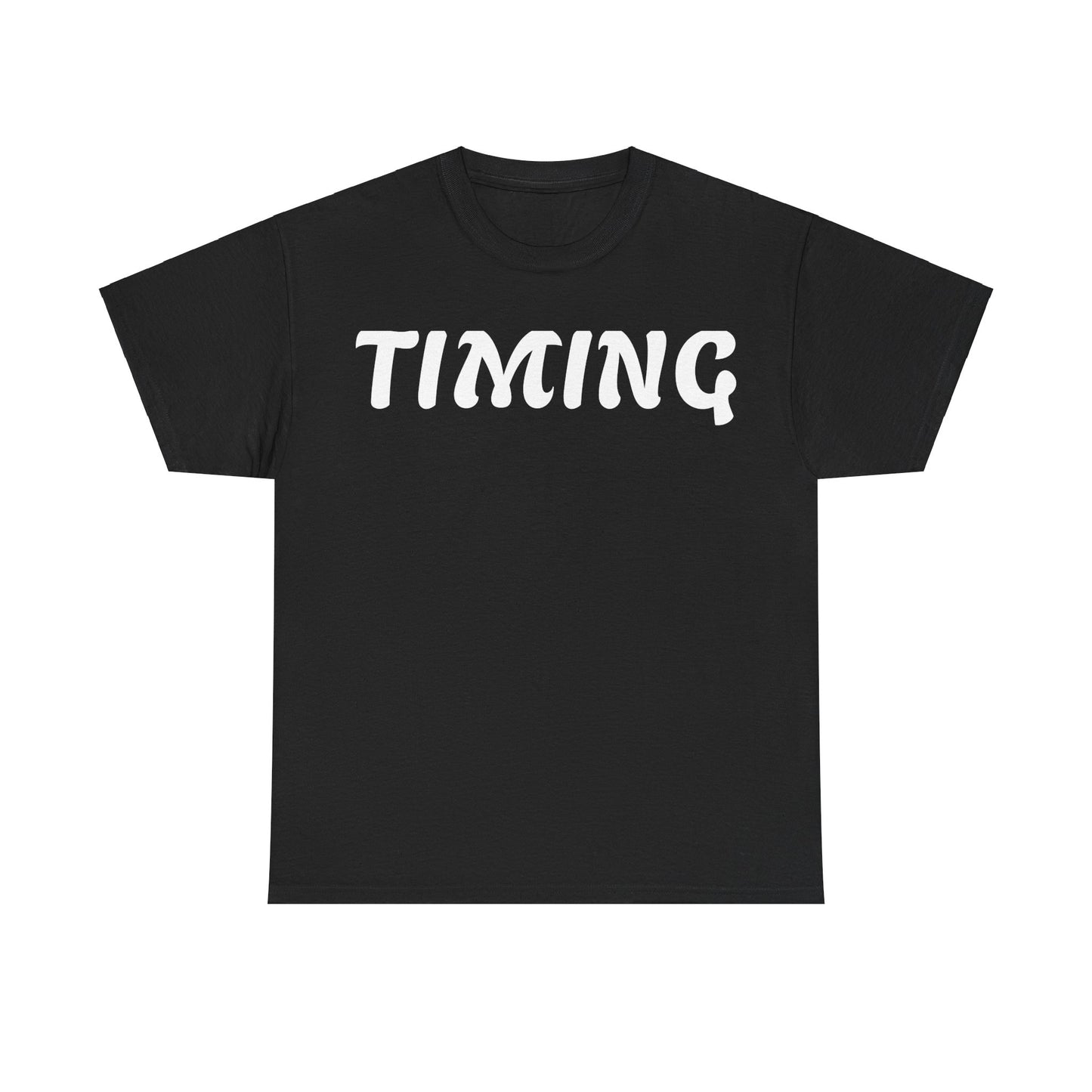 Unisex Heavy Cotton Tee - 'TIMING' Motivational T-Shirt for Everyday Inspiration