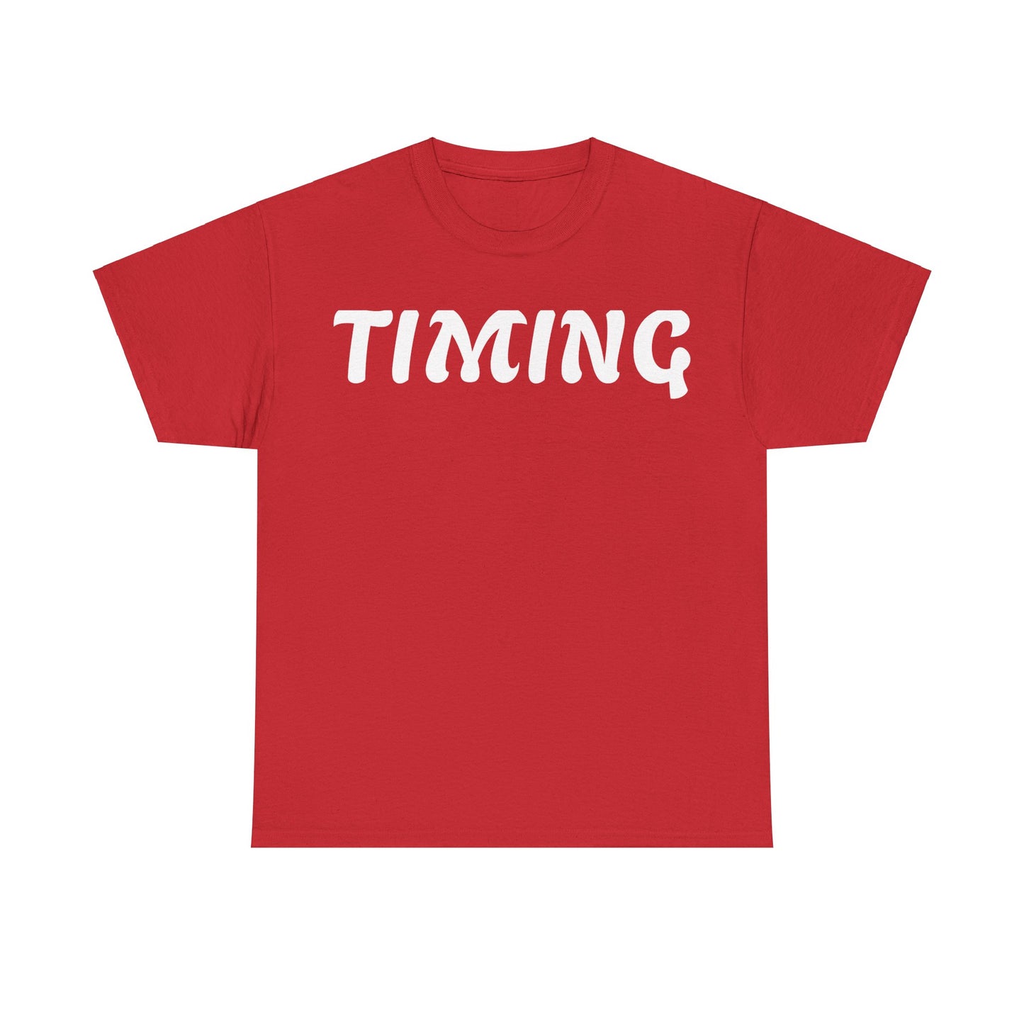 Unisex Heavy Cotton Tee - 'TIMING' Motivational T-Shirt for Everyday Inspiration