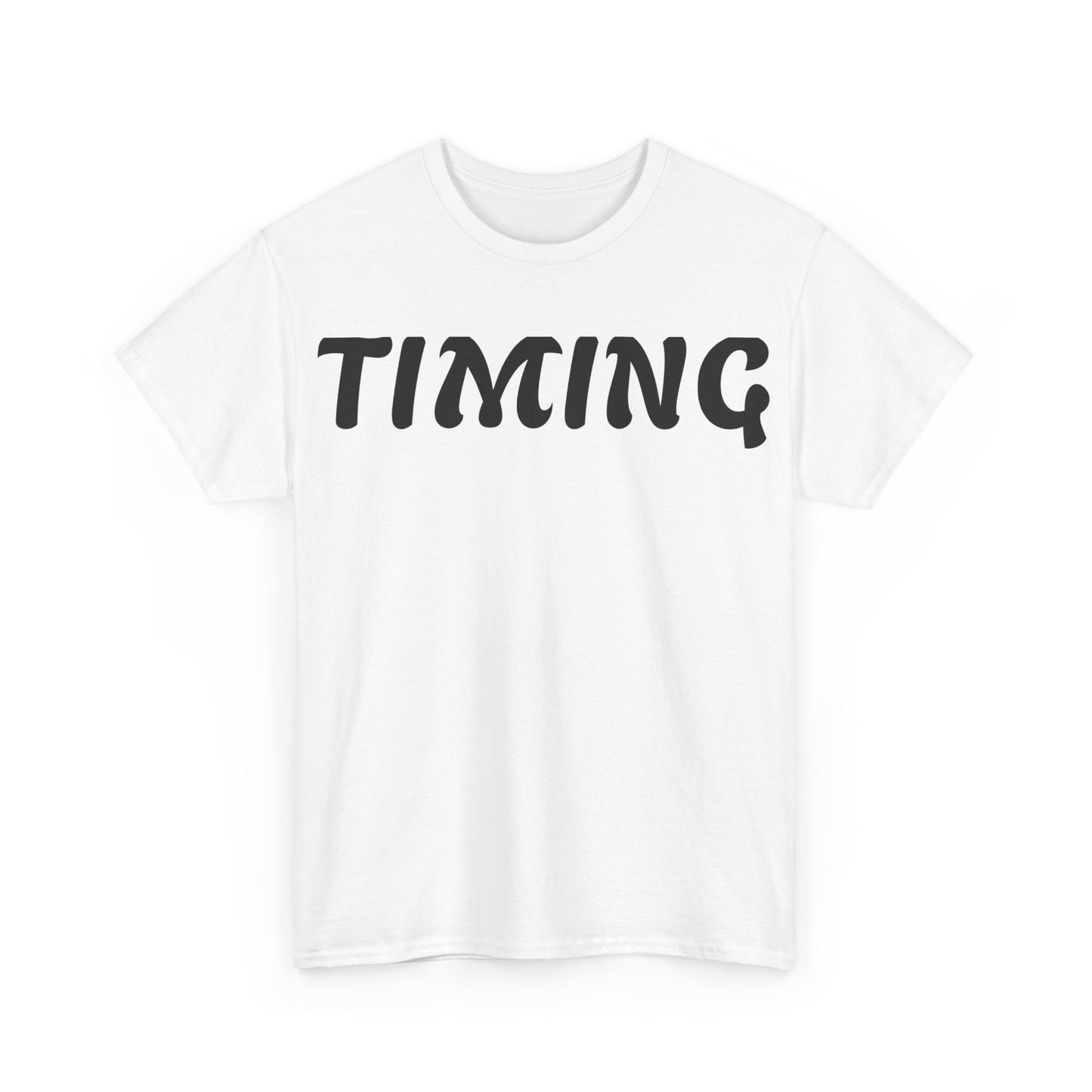 Unisex Heavy Cotton Tee - 'TIMING' Motivational T-Shirt for Everyday Inspiration